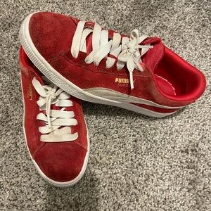 Puma red sneakers size 8.5 us